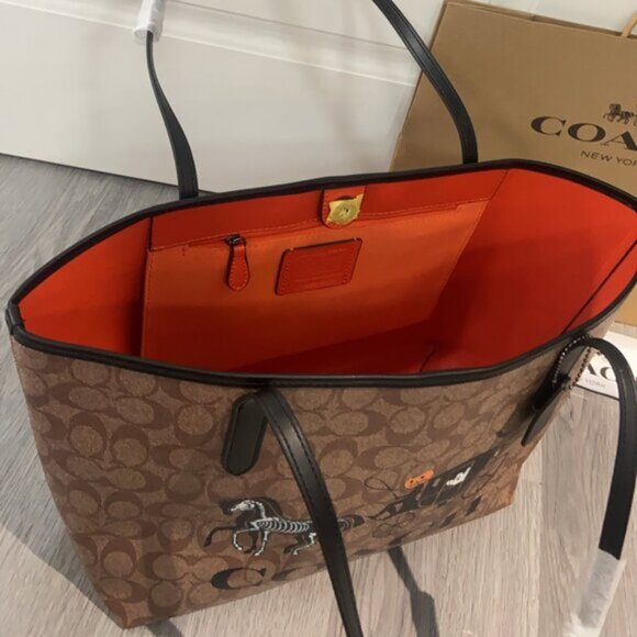 Coach Tan and Black Tote - Picture 7 of 7